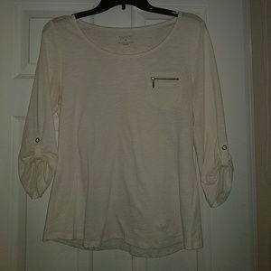 Sonoma Cream 3/4 Sleeve Top
